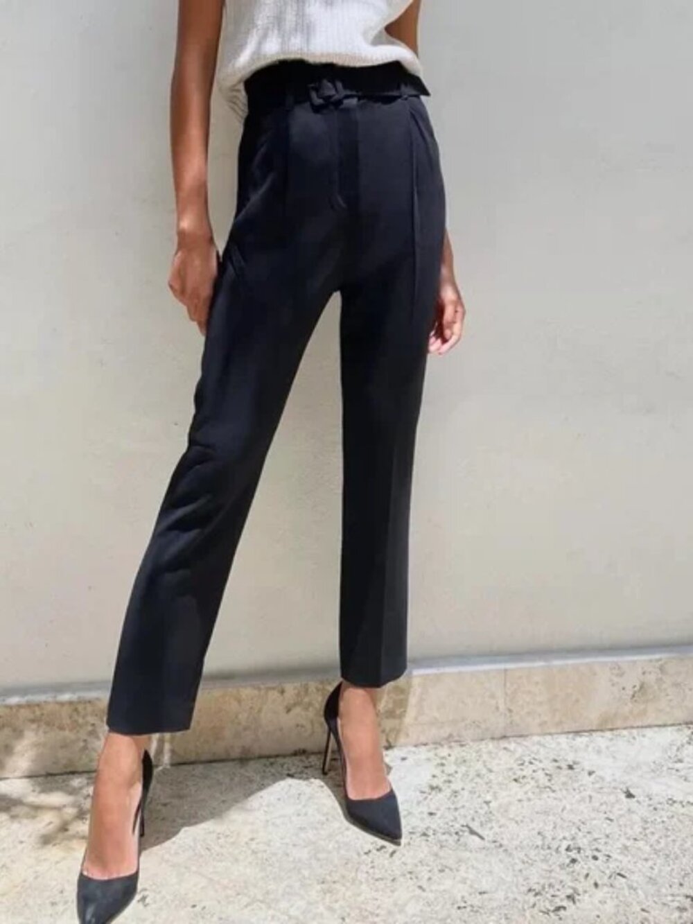 Babaton (Aritzia) Encore Belted Pant | Black | Size 2 US | New With Tags